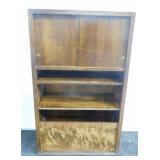 Brown Wood Bookshelf- Missing Pegs for 1 Shelf