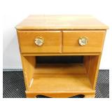 Wooden Night Stand W/ Shelf & Drawer