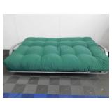 Metal Framed Green Futon