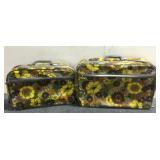 (2) Flower Suit Cases