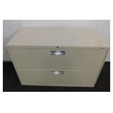 Cream Filing Cabinet- 2 Drawer