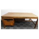 Brown Desk- Missing 1 Drawer
