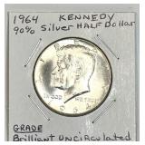 1964 Kenedy Half Dollar BU - 90% Silver