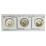 1965, 1966, 1967 Kenedy Half Dollar - 40% Silver
