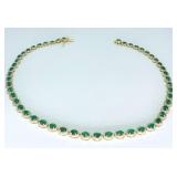 $28,832 Value Emerald & Diamond Necklace