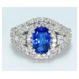 $18,637 Value GIA Sapphire & Diamond Ring