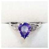 $5600CND 14K  Tanzanite(0.95ct) Diamond Ring