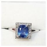 $4020CND 14K Natural Ceylon Sapphire Diamond Ring