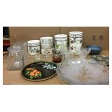 Glass Jars ( Different Sizes), Plates, and More