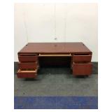 Cherry Wood 5-Drawer Office Desk Cherry Wood 5-Drawer Office Desk