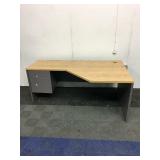 Brown Top W/ Gray Bottom Office Desk