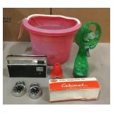 Pink Sand Bucket, (2) Combination Locks, & More Pink Sand Bucket, (2) Combination Locks, & More