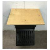 Brown W/ Black Base Table