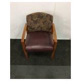 Leaf Back W/ Red Cushion Chair Leaf Back W/ Red Cushion Chair