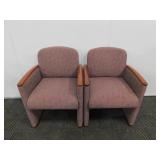 (2) Purple Colored Office Chairs (2) Purple Colored Office Chairs