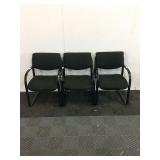 (3) Black Office Chairs (3) Black Office Chairs