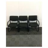 (3) Black Office Chairs