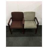 (2) Chair Seat Red & Grey