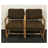 (2) Brown Office Chairs (2) Brown Office Chairs