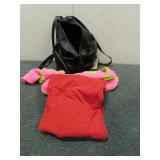 Purse Back-Pack, Slippers, Long Sleeve Shirt Purse Back-Pack, Slippers, Long Sleeve Shirt
