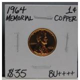 1964 Lincoln Copper Penny BU++++ (B+) 1964 Lincoln Copper Penny BU++++ (B+)
