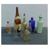 Assortment Of Glass Bottles & Japanese Jars