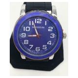 Rosseau Watch W/ Blue Face & Black Silicone Band Rosseau Watch W/ Blue Face & Black Silicone Band