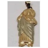 10k Gold Religious Pendant, Authentic, 2.3g