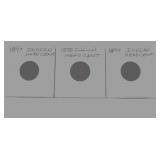 (3) Indian Head Cents: 1897,1898,1899