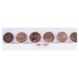 (7) Assorted 1/2 Oz. Copper Coins