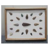 Framed Arrowhead Display 18" x 14"