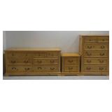 Bedroom Set, 3 Piece, Pinewood