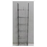 Grey Metal Storage Shelf Approx: 12"L x 6"W x 50"H