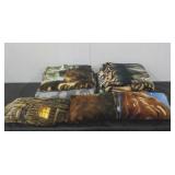 (9) Animal Theme Fleece Blankets