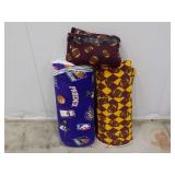 (3) Large Sports Themed Fleece Blankets
