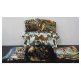 (6) FLeece Blankets, Animal Themes