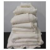 White Fleece Blankets and Fleece Pieces