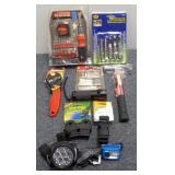 Assortment Of Tools & Headlamps