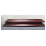 (2) Cherry Wood Floating Shelves