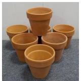(7) Small Plant Clay Pots