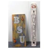 Wooden Football Decor Signs