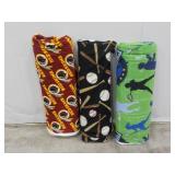 (3) Rolls Of Sport Theme Fleece Fabric