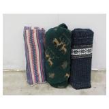 (3) Rolls Of Holiday Fleece Fabric