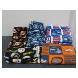 (5) Pieces Of Sport Theme Fleece Fabric