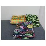 (3) Pieces Of Girly Theme Fleece Fabrics