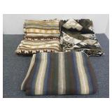 (3) Pieces Of Dark Color Fleece Fabrics