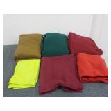 (6) Pieces Of Solid Color Fleece Fabrics