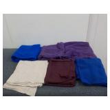 (6) Pieces Of Solid Color Fleece Fabrics