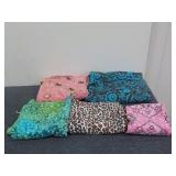 (5) Pieces Of Girly Youth Theme Fleece Fabrics
