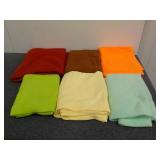 (6) Pieces Of Solid Color Fleece Fabrics